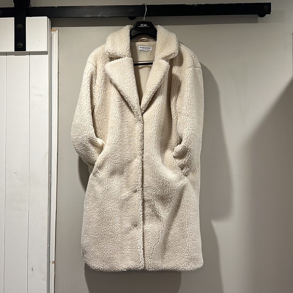 Charlie Holiday teddy knee length coat
